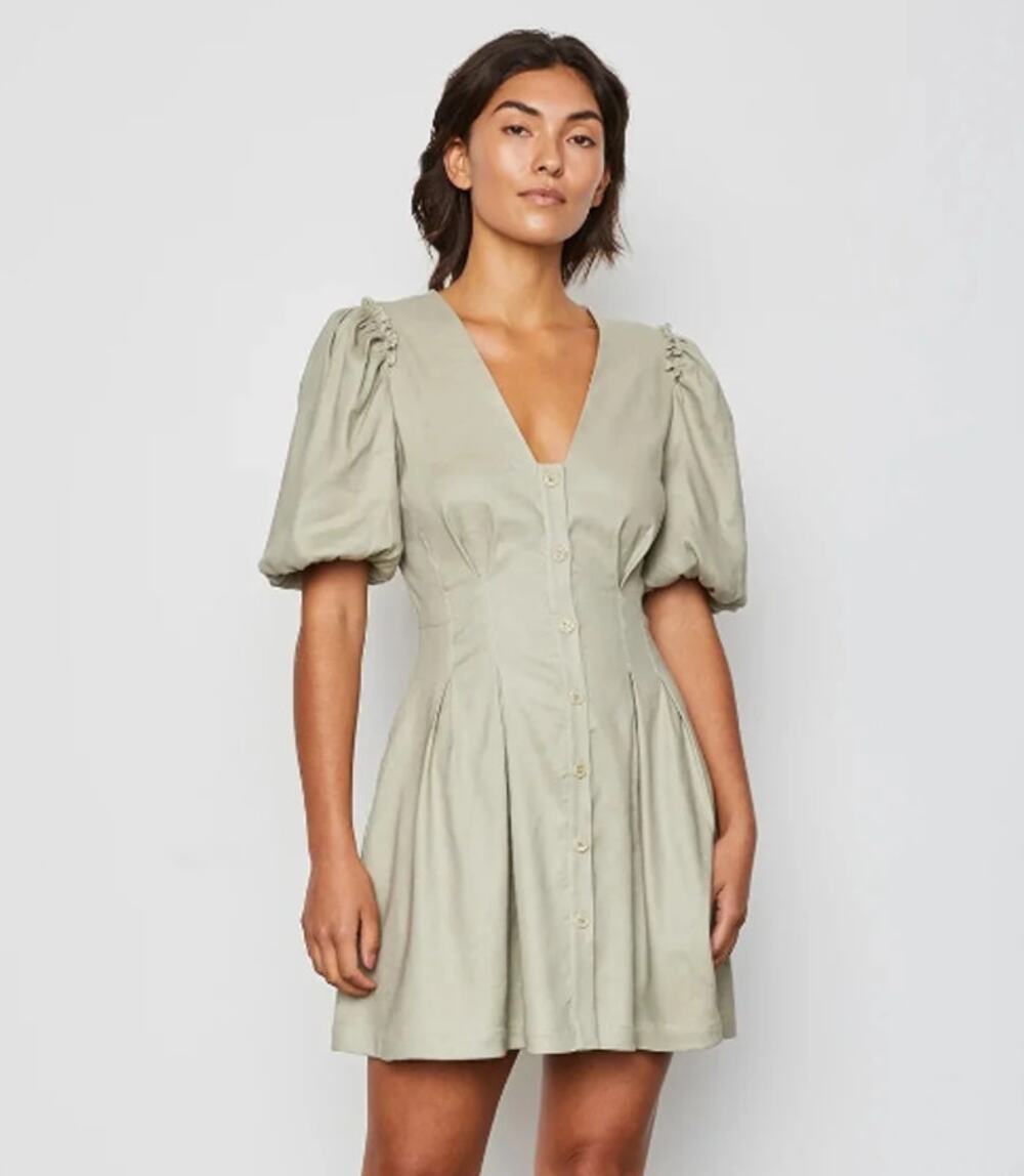 Bailey/44 Olinda Puff Sleeve Mini Dress In Driftwood Womens Small